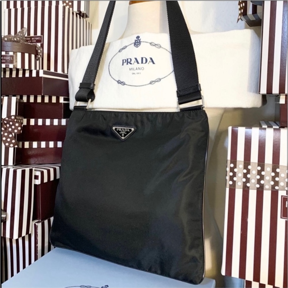 Prada NYLON/SAFFIANO CROSSBODY BAG